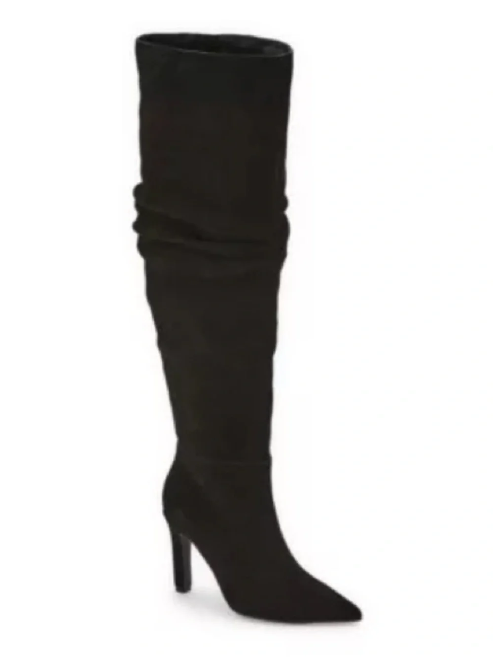 Women’s Black Over-the-Knee Pointed Toe Heel Boots